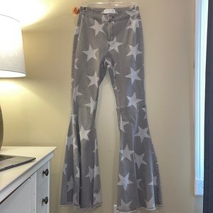 STAR FLARE gray jeans
